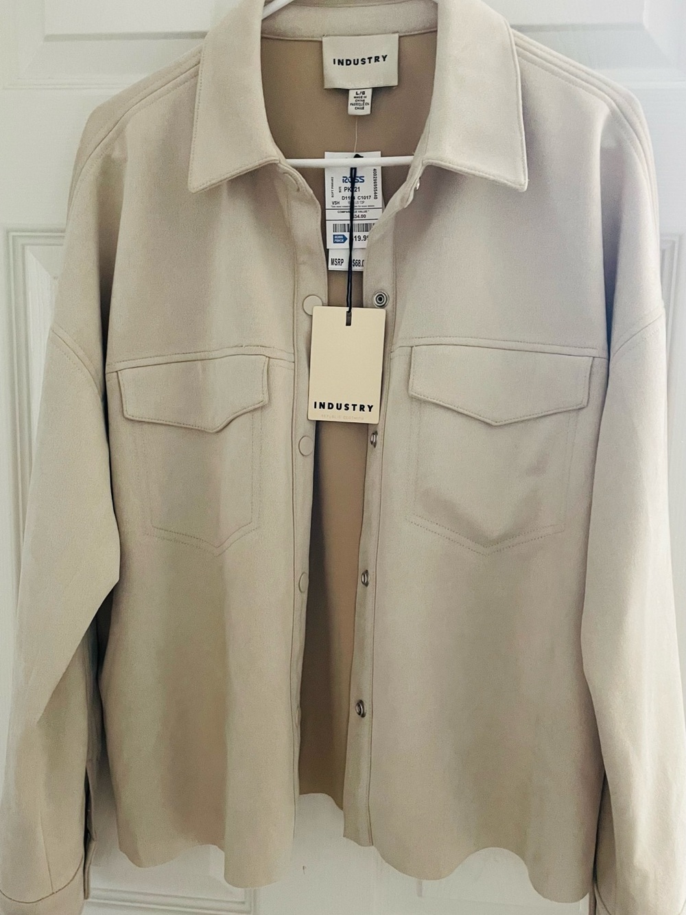 Industry Women's Cream Overshirt Jacket